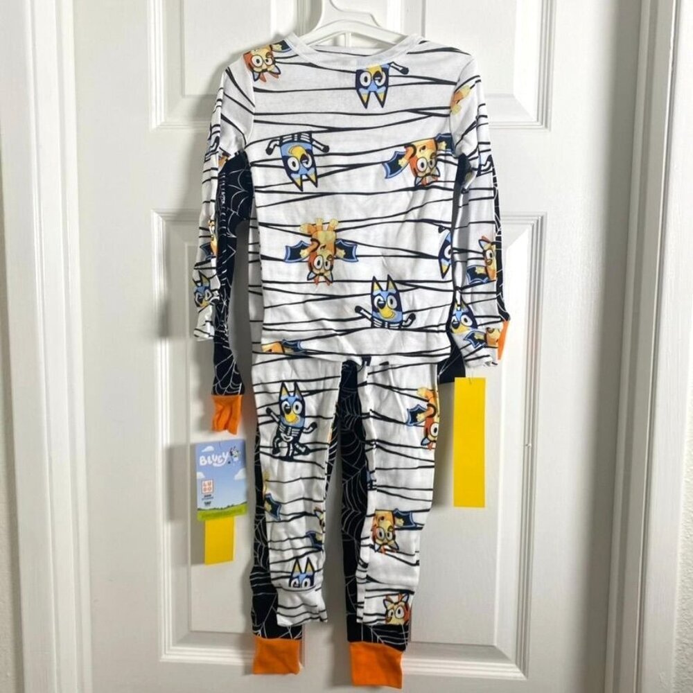 Toddler Boys' 4pc Bluey Cotton Long Sleeve Halloween Pajama Set Size 2T Or 4 - Picture 10 of 14